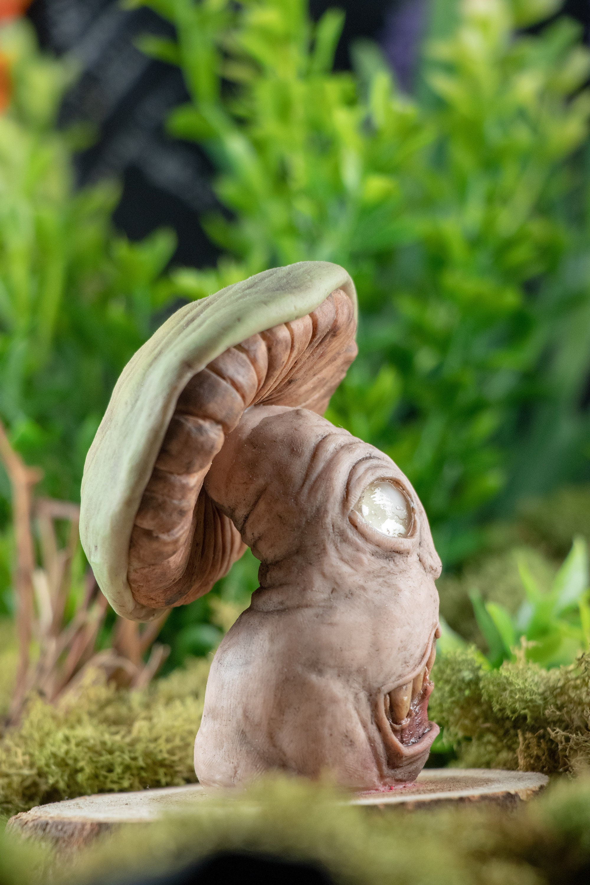 Infected Mushroom Art Polymer Clay Sculpture Etsy