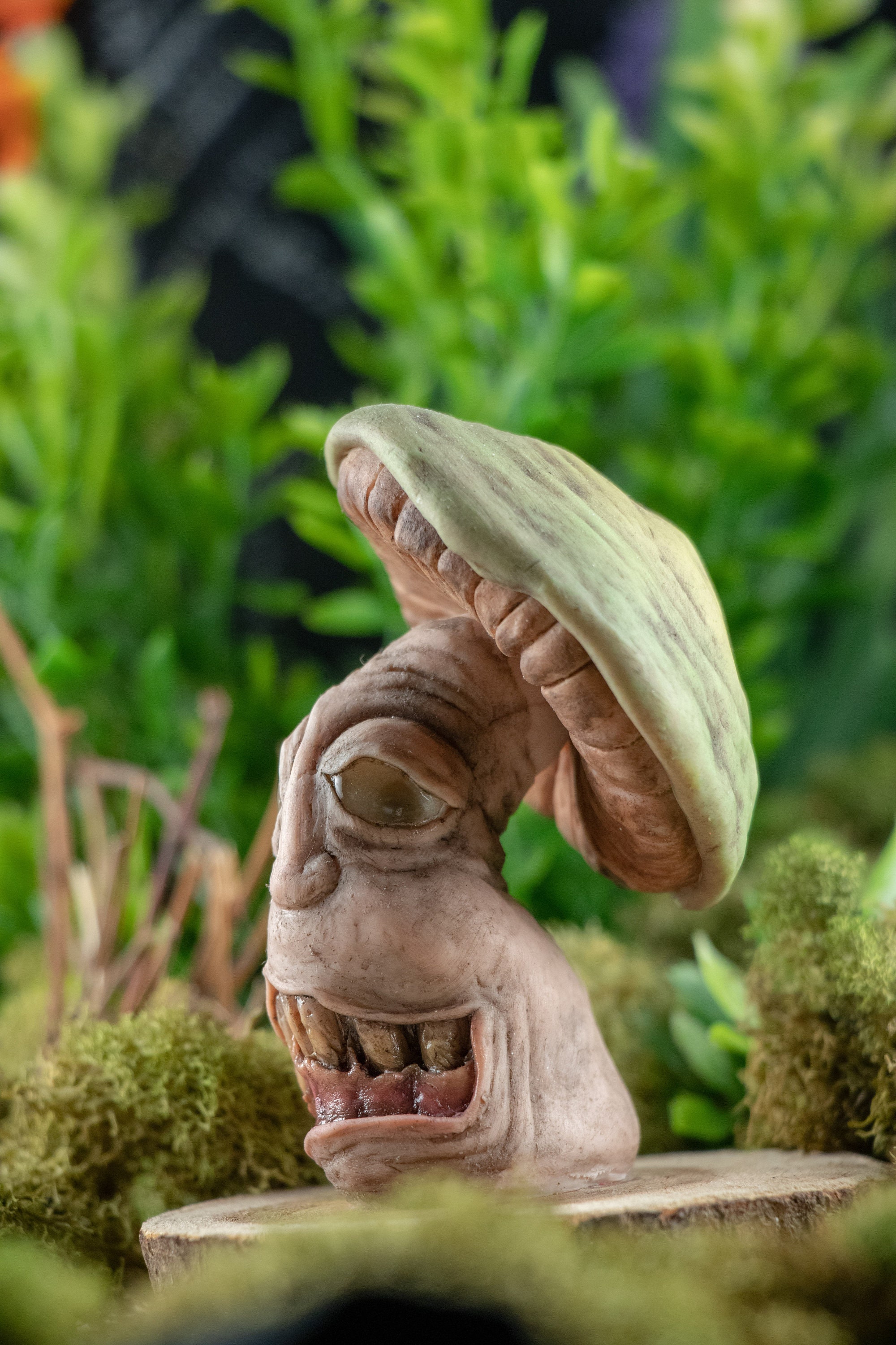 Infected Mushroom Art Polymer Clay Sculpture Etsy