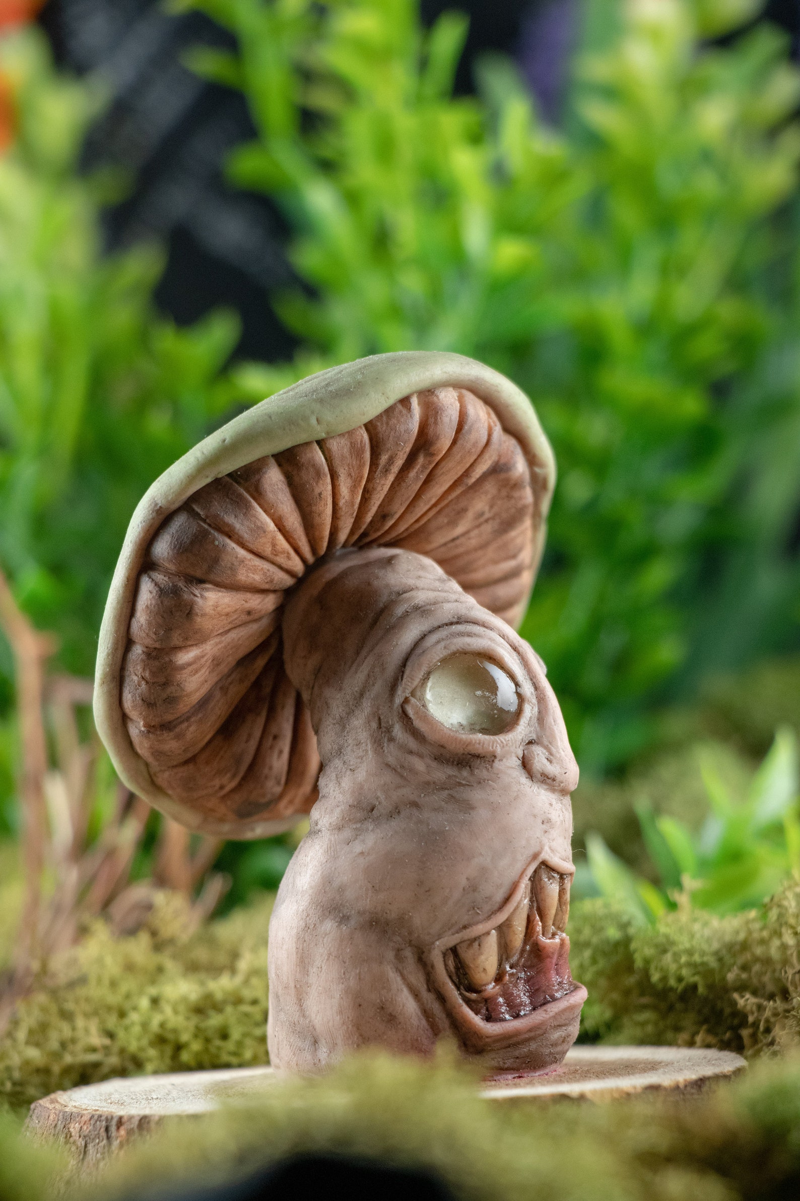 Infected Mushroom Art Polymer Clay Sculpture Etsy