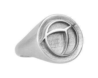 IPU signet ring, Sterling Silver