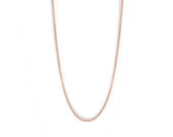 Box chain, rose Gold plated Sterling Silver
