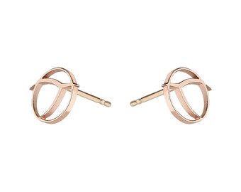 Classic IPU ear studs, 14kt rose Gold