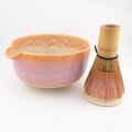 Matcha Bowl with matching Whisk Holder / Stand - 5" Bowl -(Handmade Ceramic, Sipping bowl, chawan, mixing bowl, cereal bowl, soup bowl, kit)