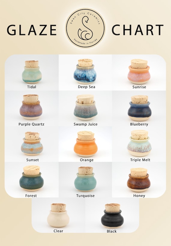 Handgefertigtes Keramik-Mini-Einmachglas mit Korken | Zufällige Farbe, sofort versandfertig! Geheimnisvoller Kessel, Mini-Geschenkdose, Vorratsgefäß, Apotheker-, Hexen-Altar, niedliches kleines Gefäß