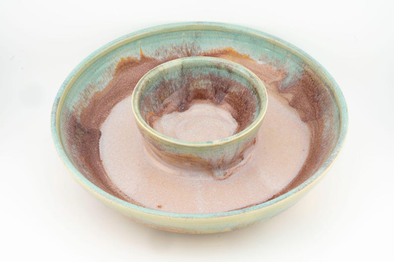 Dip Platter 8/10 | Handmade Ceramic, chip and dip plate, cooking, kitchen, pottery, party tray, charcuterie, crudite
