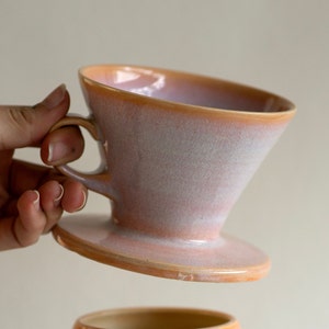 V60 Coffee Pour Over - 02 or 03 filter (handmade ceramic brewer, chemex, hario style cone drip)