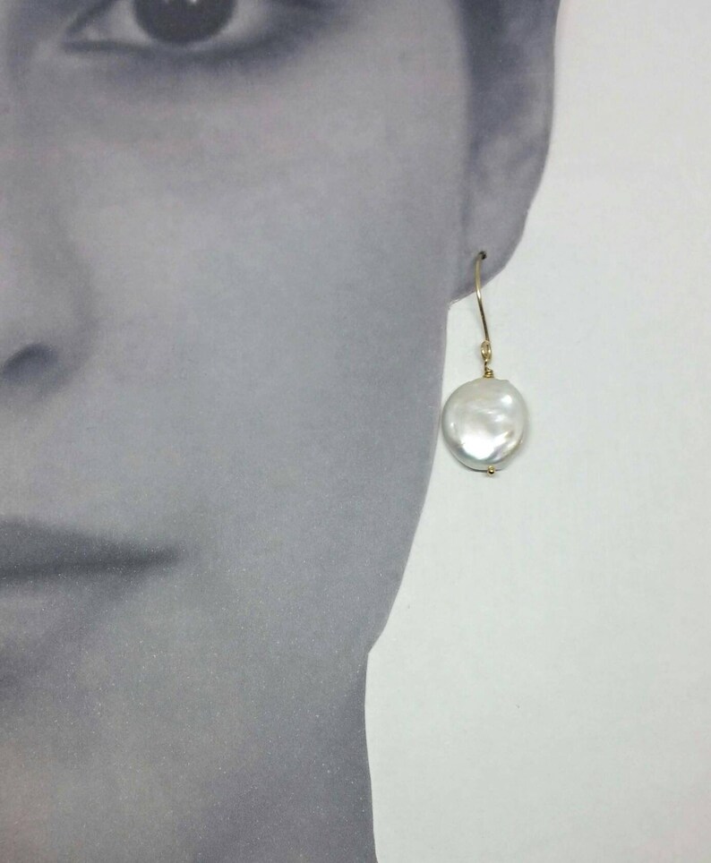 Pearl earrings,gold and pearl earrings,gold earrings,coin pearls,wedding jewellery,pearl dangle earrings,gold dangle earrings,june birthday