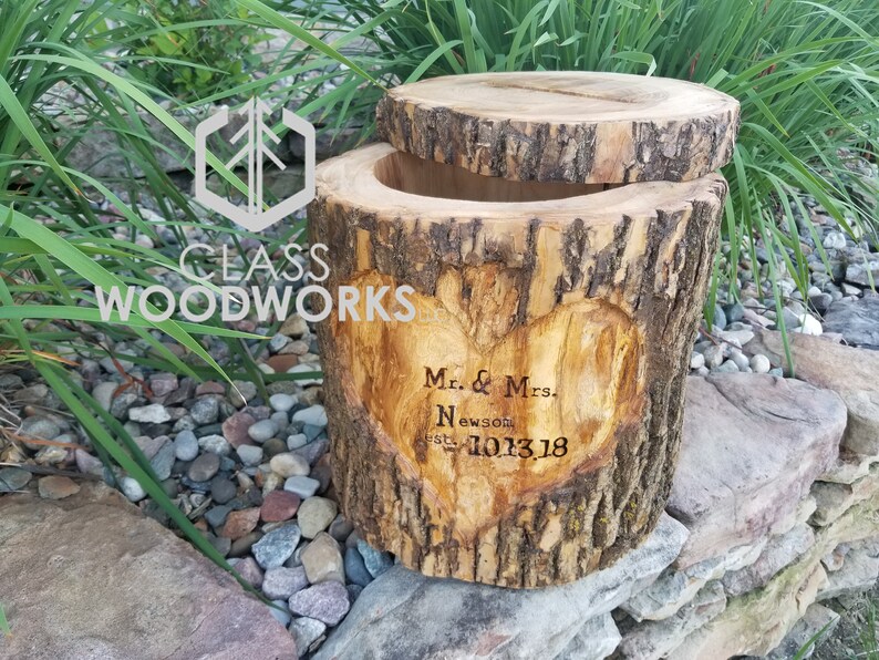 Log Card Boxwedding Reception Card Box Money Box Gift Box Etsy