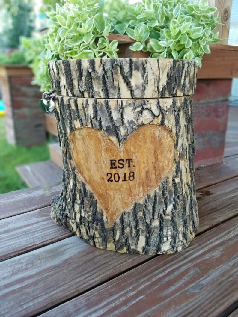 Log Card Boxwedding Reception Card Box Money Box Gift Box Etsy