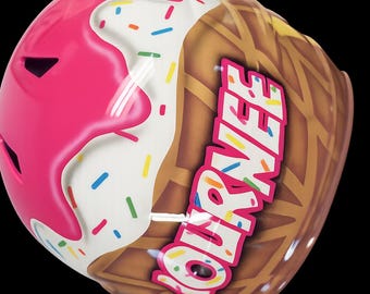 Ice cream drip batting helmet