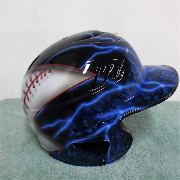 Airbrushed batting helmets, personalized batting helmets