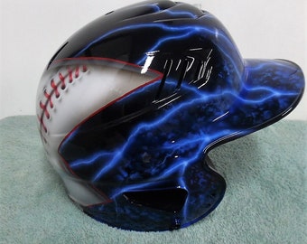 Airbrushed batting helmets, personalized batting helmets