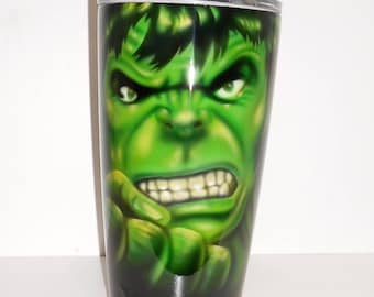 Personalized Tumbler: Superhero Gift, Painted Rtic or Yeti