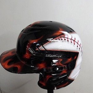 Airbrushed Batting Helmet: Personalized Baseball Helmet