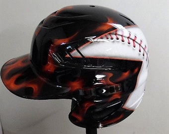 Airbrushed Crown Batting helmet Accessoires Hoeden & petten Helmen Sporthelmen 