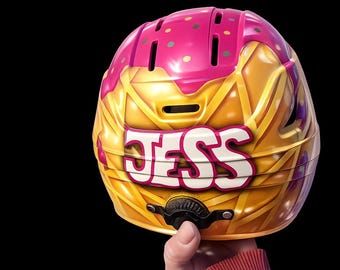 Ice cream drip helmet, ice cream drip batting helmets