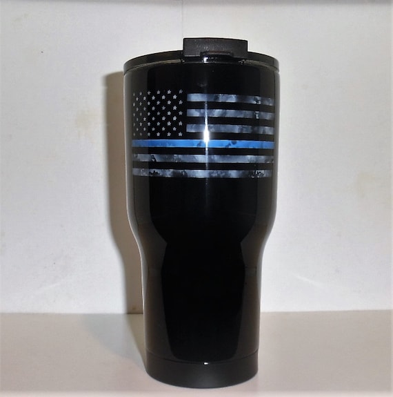 Thin blue line flag mug Police gifts Thin blue line flag Yeti