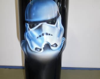 Hand Painted Superhero Tumbler: Personalized Yeti Style Mug