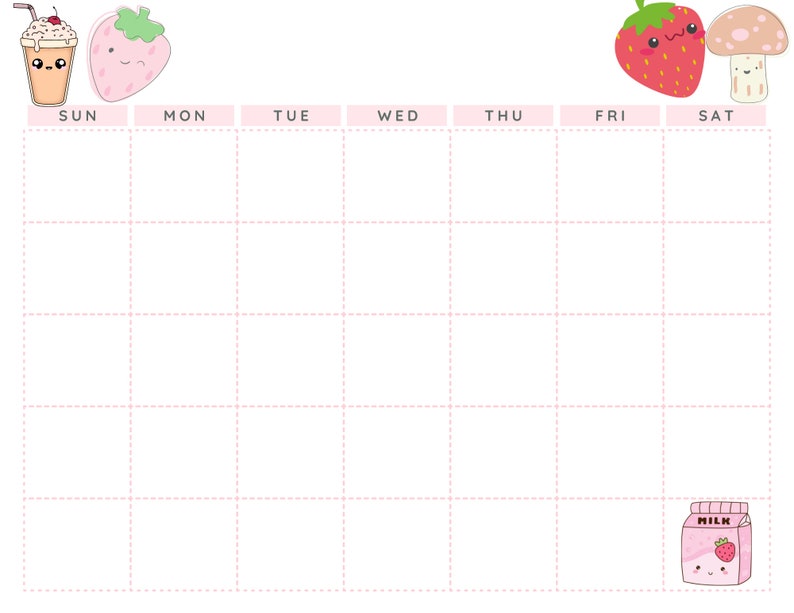 Kawaii Calendar - Etsy