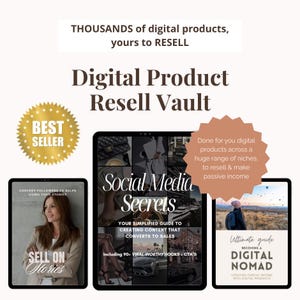 Pack de Reventa de Productos Digitales, Cientos  de Productos Listos para Usar, Ingresos Pasivos, Derechos de Reventa + Derechos MRR & PLR