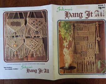 Hang It All.PDF Macrame Wall Hanging PDF Pattern Book. digital download. vintage macrame. vintage pattern. macrame pattern. craft pattern.