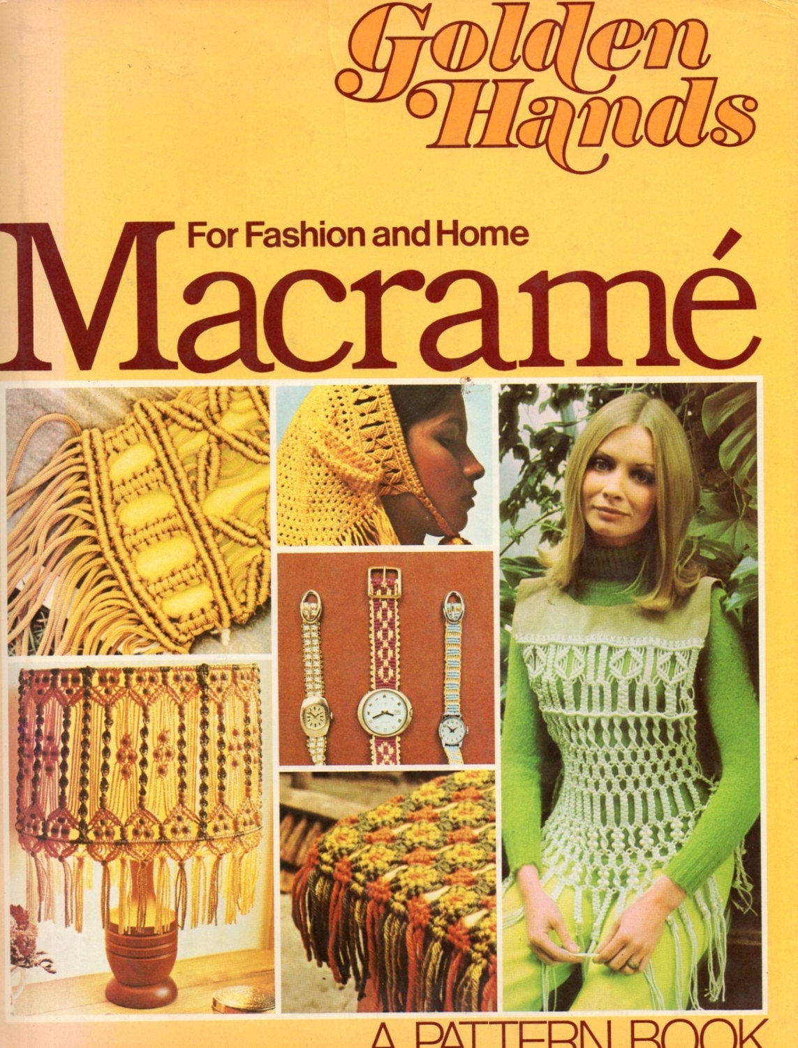 Golden Hands Macrame Pattern Book. PDF Download. 50 Macrame Patterns.  Instant Download 