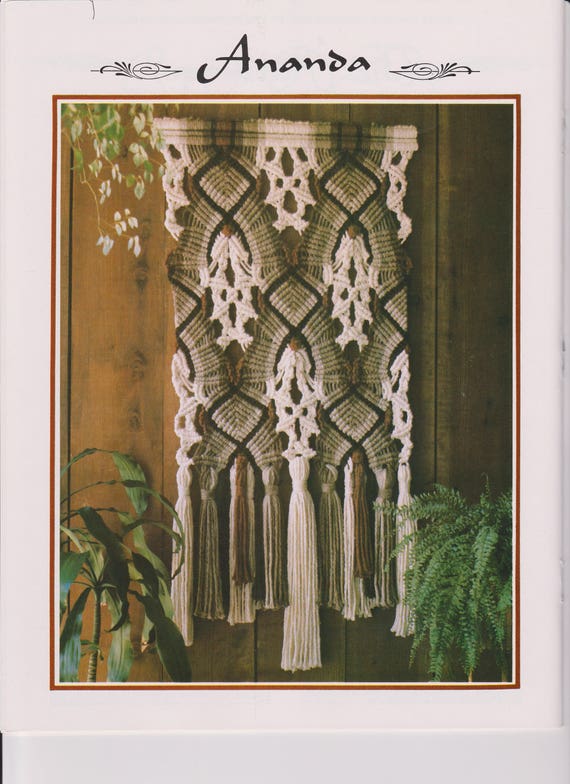 Macrame Wall Hanging Pattern. Vintage 1970's. PDF Instant Digital Download. Fiber Craft