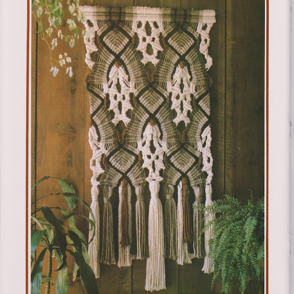 Macrame Wall Hanging Pattern. Vintage 1970's. PDF Instant Digital Download. Fiber Craft