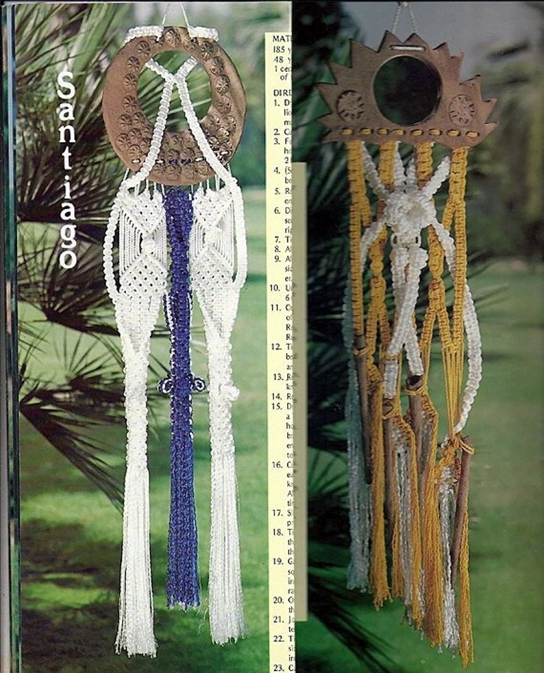 Vintage Macrame Wall Hangings Pattern Book 14 Patterns Etsy