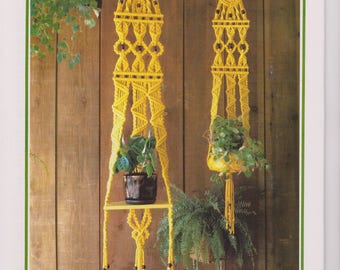 Macrame Plant Hanger Pattern. Vintage 1970's PDF Pattern Download.Fiber craft