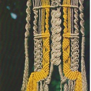 Macrame Wall Hanging Pattern. PDF Pattern Download. 1970&#39;s Vintage Macrame Wall Hanging Pattern. Fiber art. Fiber craft. DIY