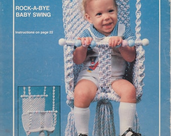 Macrame Baby Swing Pattern. 1970's Macrame Pattern. Nursery Decor. Instant PDF Digital Download.