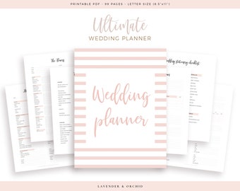 printable wedding planner etsy