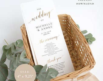 ceremony program etsy