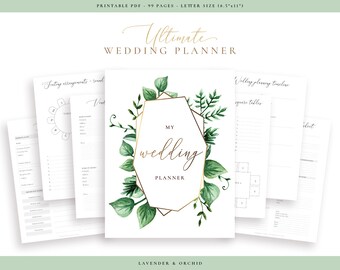 printable wedding planner etsy