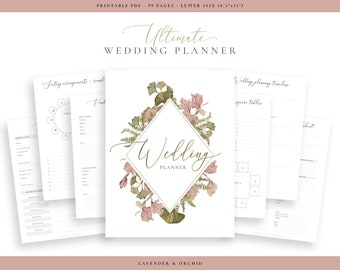 printable wedding planner etsy