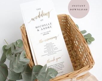 ceremony program etsy