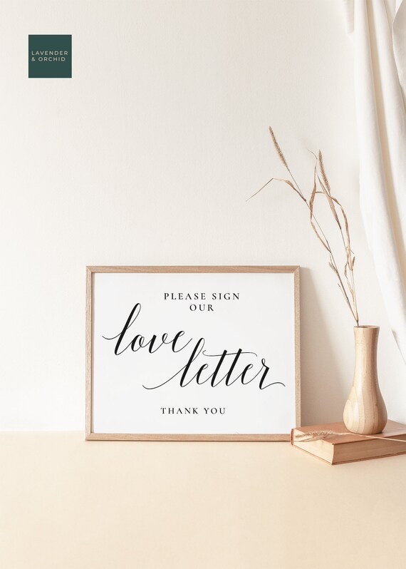 Sign Our Love Letter Sign Wedding Guest Book Alternative Etsy