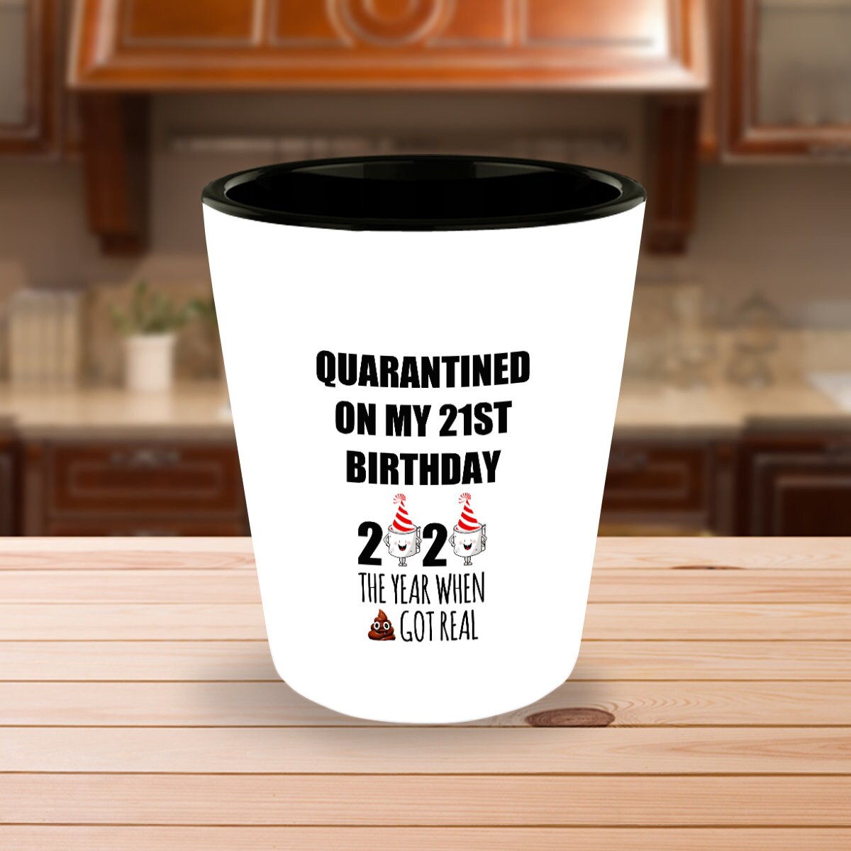 21st Birthday Quarantine Personalized Gift Shot Glass 21st Etsy