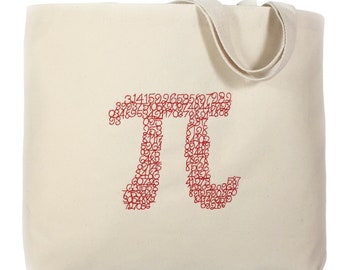 Pi Symbol Tote Bag, Math Teacher Gift, Math Gift, Pi Day