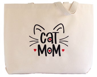 Cat Tote Bag - Cat Gifts for Cat Lovers and Cat Moms