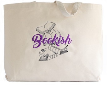 Bookish Tote Bag - Book Lover Gift - Literary Gifts - Library Book Bag