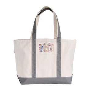 Bookish Canvas Tote Bag With Zipper and Optional Personalization, Library Book Bag, Book Lover Gift, Librarian Gifts for Readers image 12