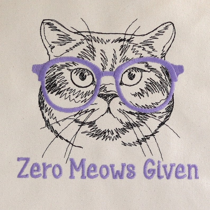 Zero Meows Given Tote Bag Cat Gifts for Cat Lovers Cat Tote Bag Cat Lover Gift for Women image 3