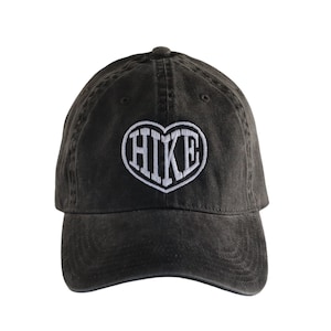 Hike Heart Embroidered Cap, Mountain Hiking Hat for Women, Nature Lover Gift, Hiking Gifts for Her