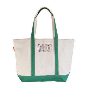 Bookish Canvas Tote Bag With Zipper and Optional Personalization, Library Book Bag, Book Lover Gift, Librarian Gifts for Readers image 9