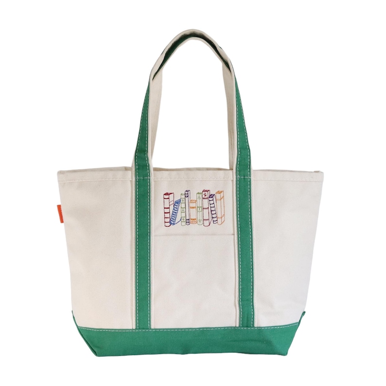 Bookish Canvas Tote Bag With Zipper and Optional Personalization, Library Book Bag, Book Lover Gift, Librarian Gifts for Readers image 9