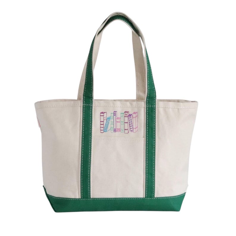 Bookish Canvas Tote Bag With Zipper and Optional Personalization, Library Book Bag, Book Lover Gift, Librarian Gifts for Readers image 15