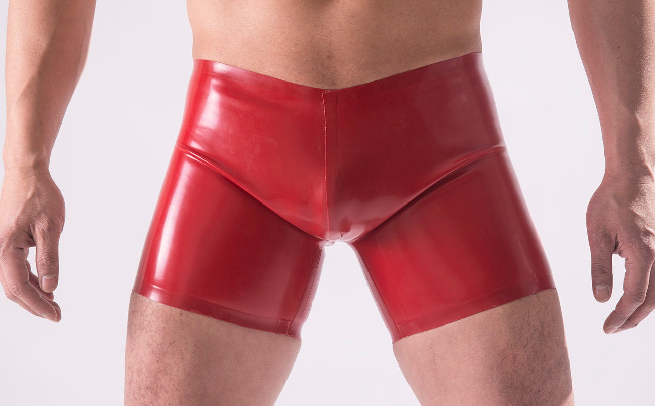 Image of Rubber Men's Sport Shorts, Long Leg, 0.5mm Medium Weight Latex