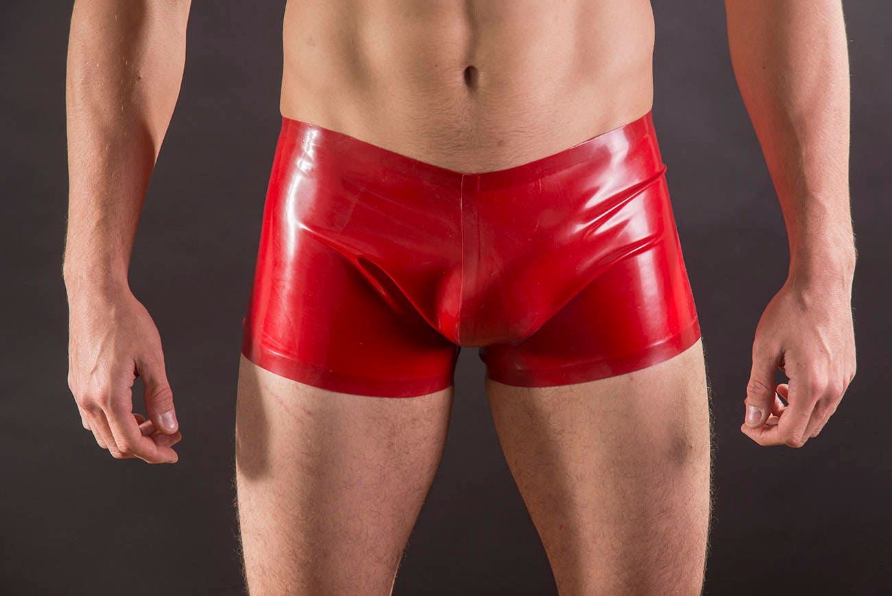 Image of Rubber Men's Sport Shorts, 0.5mm Medium Weight Latex